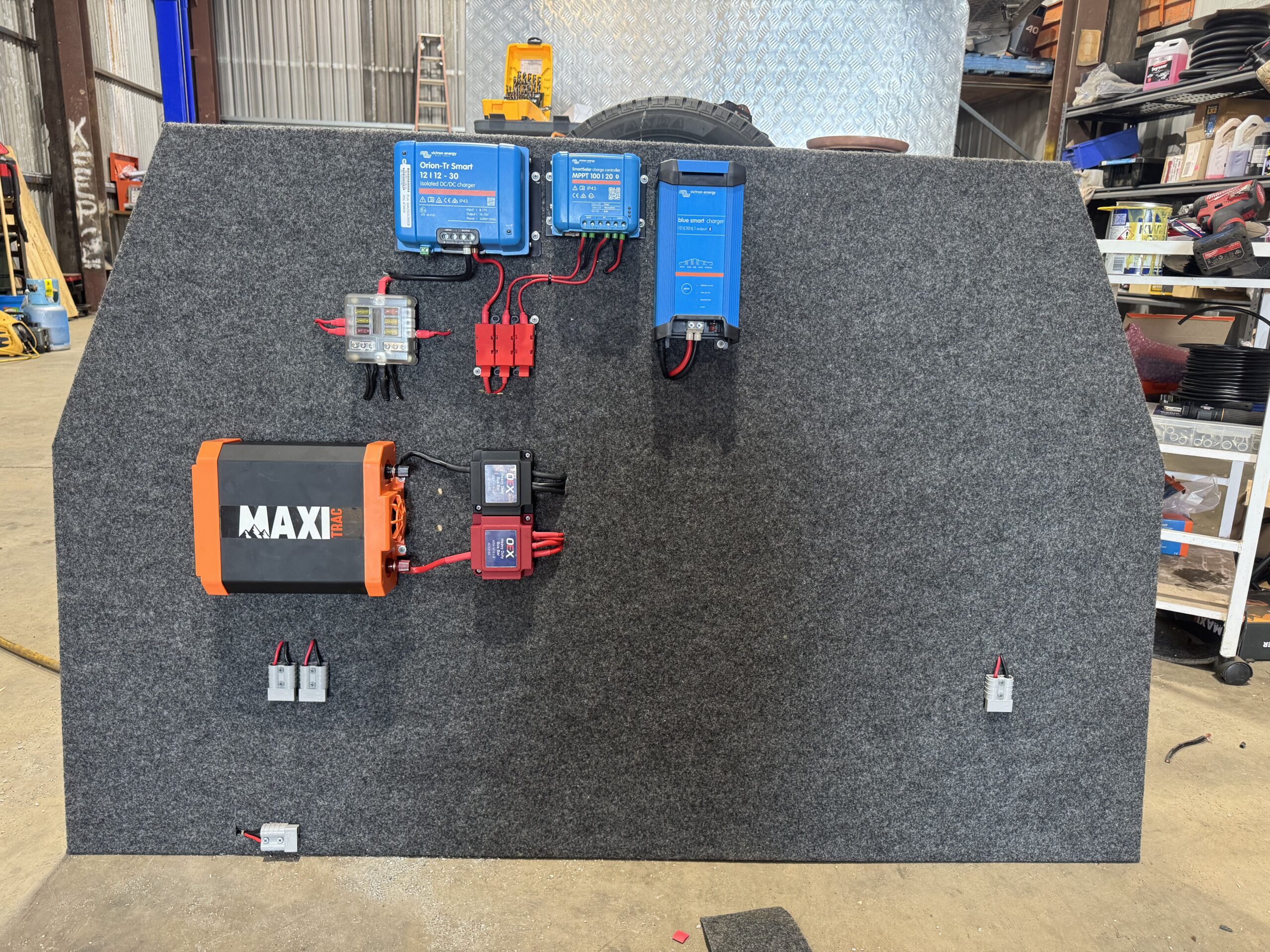 Custom electrical panel with battery management system for RV and off-grid setup